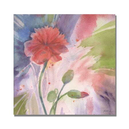 Trademark Fine Art Sheila Golden 'Budding Poppy' Canvas Art, 35x35 SG5632-C3535GG
